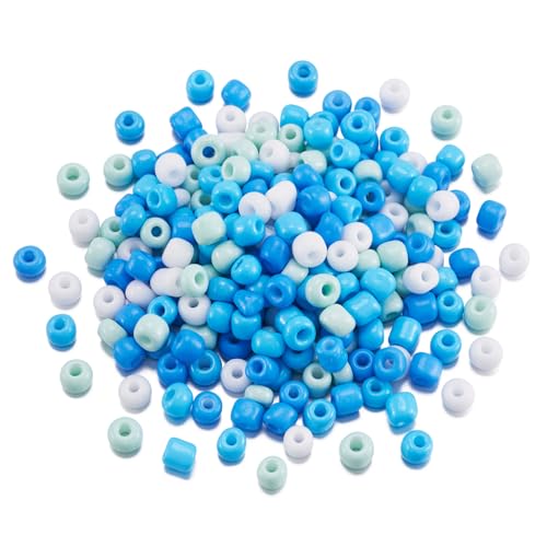 Cheriswelry 2453 Stück undurchsichtige Glasperlen, 4 mm, runde Rocailles, kleine Pony-Perlen, Mini-Abstandshalter für Schmuckherstellung, Dodger Blue Cheriswelry 2453 Stück undurchsichtige Glasperlen, 4 mm, runde Rocailles, kleine Pony-Perlen, Mini-Abstandshalter für Schmuckherstellung, Dodger Blue von Cheriswelry