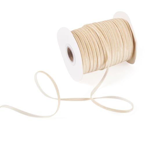 Cheriswelry 3–4 mm breites, einseitiges Samtband, 45 m lange Spule, Vintage-Samtstoff für Bastelarbeiten, Geschenkverpackungen, Hochzeitseinladungen, Brautsträuße, Partyzubehör, alte Spitze Cheriswelry 3–4 mm breites, einseitiges Samtband, 45 m lange Spule, Vintage-Samtstoff für Bastelarbeiten, Geschenkverpackungen, Hochzeitseinladungen, Brautsträuße, Partyzubehör, alte Spitze von Cheriswelry