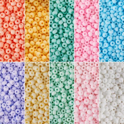 Cheriswelry 3 mm matte Macaron-Farbe Glas-Rocailles 8/0 runde kleine Pony-Perlen Mini runde Abstandshalter Perlen für Schmuckherstellung Cheriswelry 3 mm matte Macaron-Farbe Glas-Rocailles 8/0 runde kleine Pony-Perlen Mini runde Abstandshalter Perlen für Schmuckherstellung von Cheriswelry