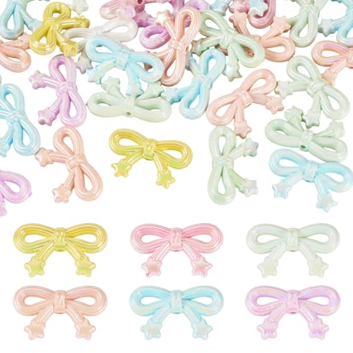 Cheriswelry 30 Stück Acryl-Schleifen-Perlen, Bonbonfarben, lose Abstandshalter, Kunststoffperlen, 20 x 33,5 x 10 m, für DIY, Freundschaftsarmband, Halsketten, Handy, Schlüsselband, Schlüsselanhänger Cheriswelry 30 Stück Acryl-Schleifen-Perlen, Bonbonfarben, lose Abstandshalter, Kunststoffperlen, 20 x 33,5 x 10 m, für DIY, Freundschaftsarmband, Halsketten, Handy, Schlüsselband, Schlüsselanhänger von Cheriswelry