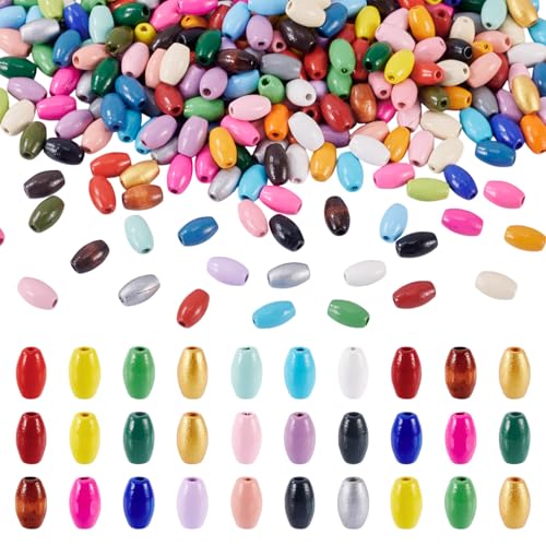 Cheriswelry 300 Stück Naturholzperlen, Säulen-Rohr-Holzperlen, bunte lose Abstandshalter, 9,5–10 mm, für Bastelarbeiten, Zuhause, Bauernhaus, Party, Dekoration, Halskette, Girlande Cheriswelry 300 Stück Naturholzperlen, Säulen-Rohr-Holzperlen, bunte lose Abstandshalter, 9,5–10 mm, für Bastelarbeiten, Zuhause, Bauernhaus, Party, Dekoration, Halskette, Girlande von Cheriswelry