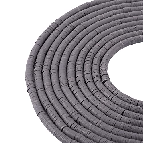 Cheriswelry 3200 Stück 6 mm handgefertigte Polymer-Ton-Perlen flache runde Scheibenmünzen Heishi Tonperlen für Sommer DIY Schmuck Armband Halskettenherstellung, Grau Cheriswelry 3200 Stück 6 mm handgefertigte Polymer-Ton-Perlen flache runde Scheibenmünzen Heishi Tonperlen für Sommer DIY Schmuck Armband Halskettenherstellung, Grau von Cheriswelry