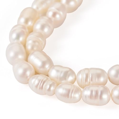 Cheriswelry 5 ~ 10,5 mm natürliche Perlen, Reisperlen, Süßwasserperlen, lose Abstandshalter-Perlen für selbstgemachte Halsketten, Armbänder, Ohrringe, Schmuckherstellung, ca. 20 ~ 21 Stück Cheriswelry 5 ~ 10,5 mm natürliche Perlen, Reisperlen, Süßwasserperlen, lose Abstandshalter-Perlen für selbstgemachte Halsketten, Armbänder, Ohrringe, Schmuckherstellung, ca. 20 ~ 21 Stück von Cheriswelry