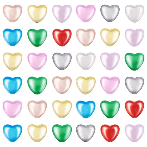 Cheriswelry 50 Stück Herz-Acrylperlen, überzogen, Liebe, Herz, Pony, lose Abstandshalter, bunte Perlen, für Armbänder, Ohrringe, Perlen, 18 x 19,5 mm, für Bastelarbeiten, Halsketten, Schlüsselanhänger Cheriswelry 50 Stück Herz-Acrylperlen, überzogen, Liebe, Herz, Pony, lose Abstandshalter, bunte Perlen, für Armbänder, Ohrringe, Perlen, 18 x 19,5 mm, für Bastelarbeiten, Halsketten, Schlüsselanhänger von Cheriswelry