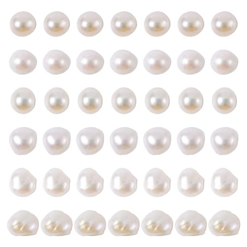Cheriswelry 50 Stück natürliche Perlen, barocke Perlen, Süßwasser-Zuchtperlen, Perlen für Armband, Halskette, Ohrringe, Fingerring, Basteln von Cheriswelry