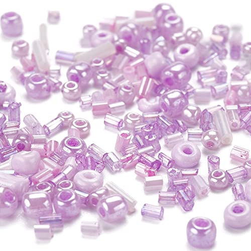 Cheriswelry 50 g Glas-Rocailles Pony Mini Runde lose Perlen Bugle Rocailles Tube Perlen für DIY Schmuck Armband Ohrring Herstellung, Medium Orchidee Cheriswelry 50 g Glas-Rocailles Pony Mini Runde lose Perlen Bugle Rocailles Tube Perlen für DIY Schmuck Armband Ohrring Herstellung, Medium Orchidee von Cheriswelry