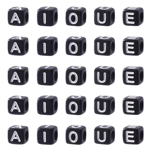 Cheriswelry 500 Stück 6 mm Würfel Vokal Buchstabe Acrylperlen Initiale Acryl Horizontale Loch Perlen Quadrat mit Buchstaben A E I O U Lose Perlen für Schmuckherstellung Loch: 3,5 mm Cheriswelry 500 Stück 6 mm Würfel Vokal Buchstabe Acrylperlen Initiale Acryl Horizontale Loch Perlen Quadrat mit Buchstaben A E I O U Lose Perlen für Schmuckherstellung Loch: 3,5 mm von Cheriswelry
