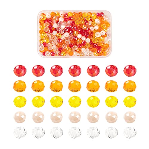 Cheriswelry 500 Stück 6 mm facettierte Rondelle-Glasperlen galvanisiert, AB-Farbe, Abstandshalter oder DIY-Schmuck für Halsketten, Armbänder (5 Farben) von Cheriswelry