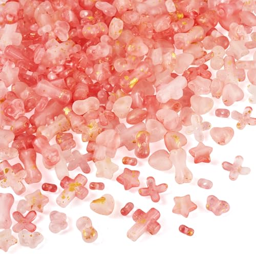 Cheriswelry 6 Stile, matte Acrylperlen, 140 g, blickdicht, Goldfolie, Kreuz, Stern, Herzform, Endkappen, Abstandshalter, Perlen-Charm-Set für Schmuckherstellung, Armband, Sommerparty, Dekoration, Lila Cheriswelry 6 Stile, matte Acrylperlen, 140 g, blickdicht, Goldfolie, Kreuz, Stern, Herzform, Endkappen, Abstandshalter, Perlen-Charm-Set für Schmuckherstellung, Armband, Sommerparty, Dekoration, Lila von Cheriswelry