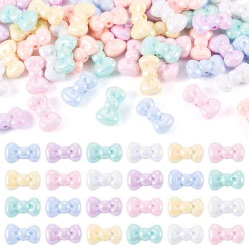 Cheriswelry Acryl-Schleifenperlen, niedlich, Kawaii-Schleife, Kunststoffperlen, Macaron, Pastell, Pony, Abstandshalter, Perlen, 15 x 25,5 mm, für DIY-Armbänder, Halsketten, Handybänder Cheriswelry Acryl-Schleifenperlen, niedlich, Kawaii-Schleife, Kunststoffperlen, Macaron, Pastell, Pony, Abstandshalter, Perlen, 15 x 25,5 mm, für DIY-Armbänder, Halsketten, Handybänder von Cheriswelry