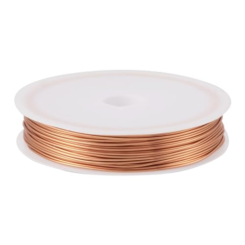 Cheriswelry Basteldraht, 0,7 mm, weicher runder Kupferdraht, roher Perlendraht, anlaufgeschützt, für selbstgemachte Halsketten, Ohrringe, Armbänder, Schmuckherstellung, Lünette, Modellierung, Anker Cheriswelry Basteldraht, 0,7 mm, weicher runder Kupferdraht, roher Perlendraht, anlaufgeschützt, für selbstgemachte Halsketten, Ohrringe, Armbänder, Schmuckherstellung, Lünette, Modellierung, Anker von Cheriswelry