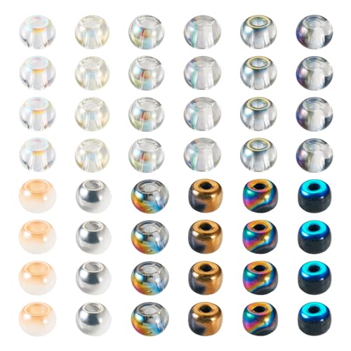 Cheriswelry Glas-Rocailles-Set, galvanisiert, runde Glasperlen, kleine Rondelle, Kristall, lose Perlen für Schmuckherstellung, Haar-Accessoires, 120 g von Cheriswelry