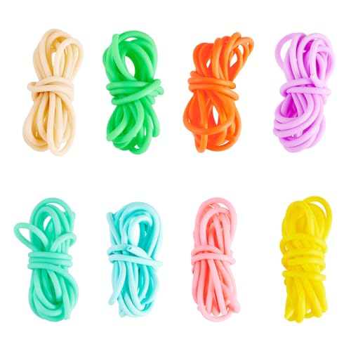 Cheriswelry Gummikordel, 16 m, röhrenförmig, 4 mm, hohle Pfeife, Stichschutz, buntes Friseurseil, elastische Schnüre, Schlüsselband für DIY-Schmuckherstellung, Häkeln, Stricken, Armband, Türkis Cheriswelry Gummikordel, 16 m, röhrenförmig, 4 mm, hohle Pfeife, Stichschutz, buntes Friseurseil, elastische Schnüre, Schlüsselband für DIY-Schmuckherstellung, Häkeln, Stricken, Armband, Türkis von Cheriswelry