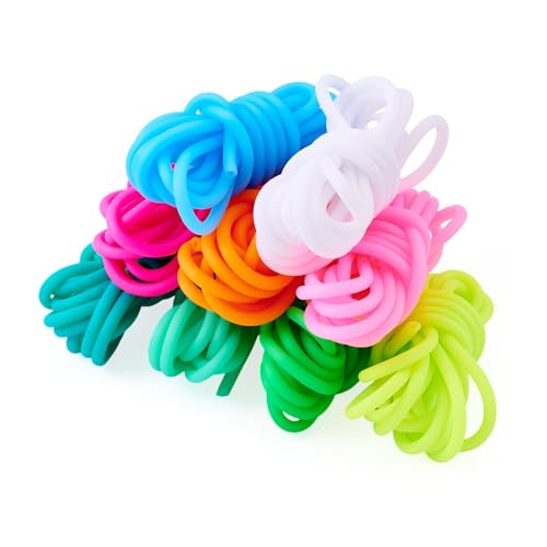Cheriswelry Gummikordel, 16 m, röhrenförmig, 4 mm, hohle Pfeife, Stichschutz, buntes Friseurseil, elastische Schnüre, Schlüsselband für DIY-Schmuckherstellung, Häkeln, Stricken, Armband, Blau Cheriswelry Gummikordel, 16 m, röhrenförmig, 4 mm, hohle Pfeife, Stichschutz, buntes Friseurseil, elastische Schnüre, Schlüsselband für DIY-Schmuckherstellung, Häkeln, Stricken, Armband, Blau von Cheriswelry
