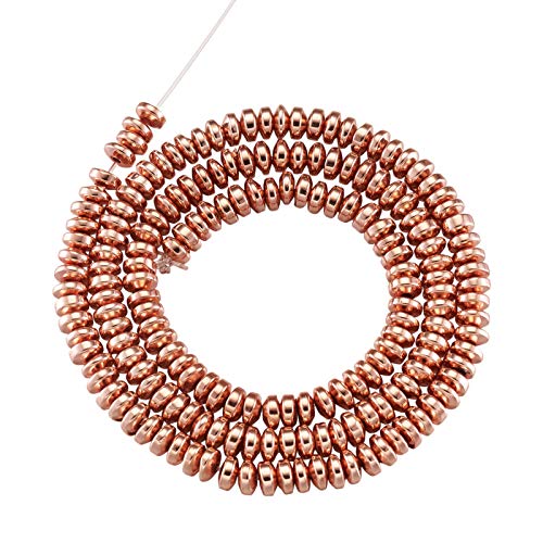 Cheriswelry 180 Stück 4 mm flache runde Heishi Abstandshalter Perlen Metallscheibe Münze nicht-magnetisch synthetischer Hämatit lose Perlen Charms für Schmuckherstellung, Armband herstellung, Roségold Cheriswelry 180 Stück 4 mm flache runde Heishi Abstandshalter Perlen Metallscheibe Münze nicht-magnetisch synthetischer Hämatit lose Perlen Charms für Schmuckherstellung, Armband herstellung, Roségold von Cheriswelry