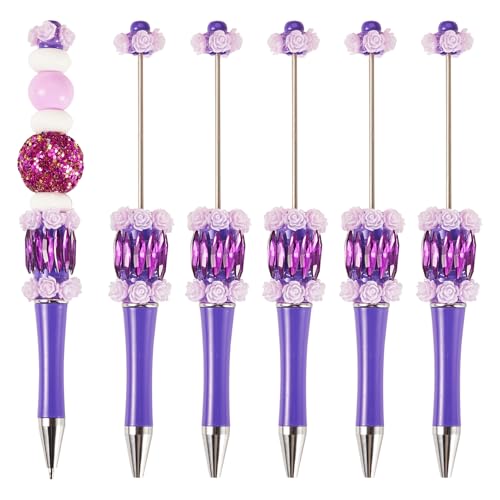 Cheriswelry Kugelschreiber mit Rosen-Strass-Perlen, niedlicher Glitzer, glattes Schreiben, glänzender Kristall, Kunststoff, Perlenstifte für Heimwerker, schwarze Tinte, Schule, Bürobedarf, Perlen Cheriswelry Kugelschreiber mit Rosen-Strass-Perlen, niedlicher Glitzer, glattes Schreiben, glänzender Kristall, Kunststoff, Perlenstifte für Heimwerker, schwarze Tinte, Schule, Bürobedarf, Perlen von Cheriswelry