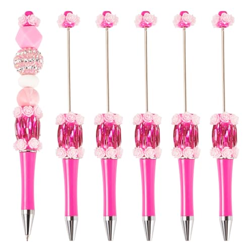 Cheriswelry Kugelschreiber mit Rosen-Strass-Perlen, niedlicher Glitzer, glattes Schreiben, glänzender Kristall, Kunststoff, Perlenstifte für Heimwerker, schwarze Tinte, Schule, Bürobedarf, Perlen Cheriswelry Kugelschreiber mit Rosen-Strass-Perlen, niedlicher Glitzer, glattes Schreiben, glänzender Kristall, Kunststoff, Perlenstifte für Heimwerker, schwarze Tinte, Schule, Bürobedarf, Perlen von Cheriswelry