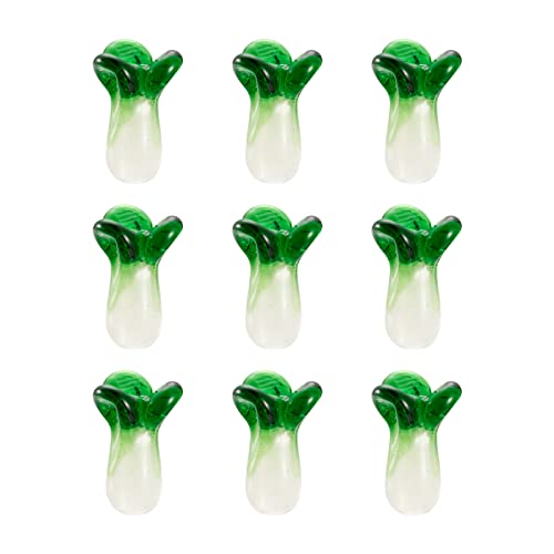 Cheriswelry Lampwork-Perlen, niedliches Gemüse, baumelnd, Muranoglas, Abstandshalter, Jadeimitat, für Schmuckherstellung, 20 Stück von Cheriswelry
