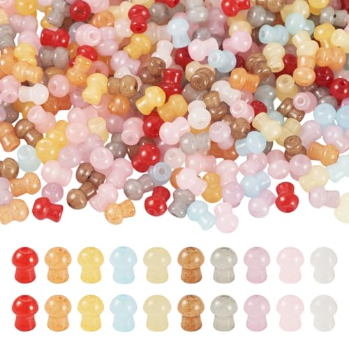Cheriswelry Mini-Pilzperlen, 500 Stück, niedliche Pilz-Glasperlen, lose Abstandshalter, 5,5–6 mm, für Bastelarbeiten, Halsketten, Armbänder, Ohrringe, Schmuckherstellung Cheriswelry Mini-Pilzperlen, 500 Stück, niedliche Pilz-Glasperlen, lose Abstandshalter, 5,5–6 mm, für Bastelarbeiten, Halsketten, Armbänder, Ohrringe, Schmuckherstellung von Cheriswelry