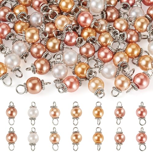 Cheriswelry Perlglanz-Anhänger, Doppelloch, runde Glieder, Glas, Perlglanz-Glieder, Halskette, Ohrringe, Charms, 13 mm, für DIY-Handwerk, Schmuckherstellung, Ohrringe, Armband, Halskette, Zubehör Cheriswelry Perlglanz-Anhänger, Doppelloch, runde Glieder, Glas, Perlglanz-Glieder, Halskette, Ohrringe, Charms, 13 mm, für DIY-Handwerk, Schmuckherstellung, Ohrringe, Armband, Halskette, Zubehör von Cheriswelry