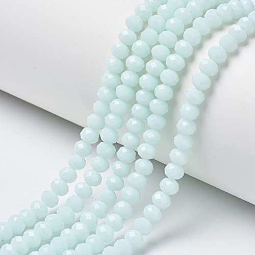 Cheriswelry Rondelle Glasperlen, facettiert, Abstandshalter, Mini-Perlen, 4 x 3 mm, für Schmuck, Halsketten, Basteln, Hellcyan, 10 Stränge Cheriswelry Rondelle Glasperlen, facettiert, Abstandshalter, Mini-Perlen, 4 x 3 mm, für Schmuck, Halsketten, Basteln, Hellcyan, 10 Stränge von Cheriswelry