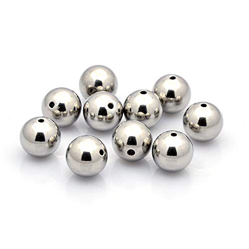 Cheriswelry Runde Abstandshalter aus 304 Edelstahl, groß, 10 mm, nahtlos, Kugel, Edelstahl, Farbe, lose Perlen für Schmuck, Basteln, Loch: 1,5 mm, 20 Stück Cheriswelry Runde Abstandshalter aus 304 Edelstahl, groß, 10 mm, nahtlos, Kugel, Edelstahl, Farbe, lose Perlen für Schmuck, Basteln, Loch: 1,5 mm, 20 Stück von Cheriswelry