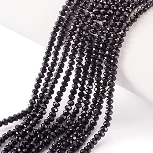 Cheriswelry Schwarze facettierte Glasperlen Rondelle Spacer Perlen Abacus Mini 4 x 3 mm Rocailles für Schmuck Halsketten Basteln 1300 Stück Cheriswelry Schwarze facettierte Glasperlen Rondelle Spacer Perlen Abacus Mini 4 x 3 mm Rocailles für Schmuck Halsketten Basteln 1300 Stück von Cheriswelry