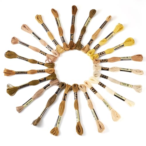 Cheriswelry Stickgarne, 22 Bündel, 8 m, Farbverlauf, Freundschaftsarmband, Garnspulen, Kreuzstichprojekt zum Stricken, Basteln, Nähzubehör, Gelb Cheriswelry Stickgarne, 22 Bündel, 8 m, Farbverlauf, Freundschaftsarmband, Garnspulen, Kreuzstichprojekt zum Stricken, Basteln, Nähzubehör, Gelb von Cheriswelry