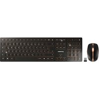 CHERRY DW 9100 SLIM Tastatur-Maus-Set kabellos schwarz, bronze von Cherry