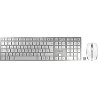 CHERRY DW 9100 SLIM Tastatur-Maus-Set kabellos silber, weiß von Cherry