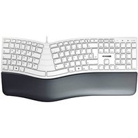 CHERRY KC 4500 ERGO ergonomische Tastatur kabelgebunden weiß-grau von Cherry