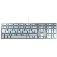 CHERRY KC 6000 SLIM Tastatur kabelgebunden silber von Cherry