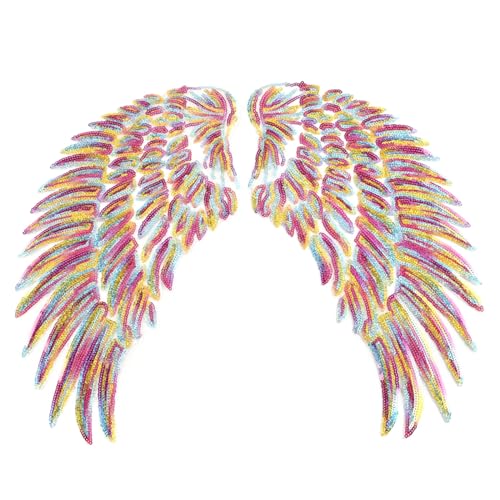Abnähte Auf Appliken Kostüm Paillettenflügel Dekorative Flecken Kleidung Abzeichen Applikationen Flügel Gestickt von Chevnzev