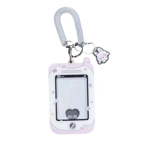 Chevnzev Cartoon Kartenhalter Kredithülle Deckung Beschützer Mit Dem Anhänger Keychain Acryl Fotokard Für Frau Mädchen Acrylfoto Mit Dem Anhänger Schlüsselbund Cartoon Für Frau von Chevnzev