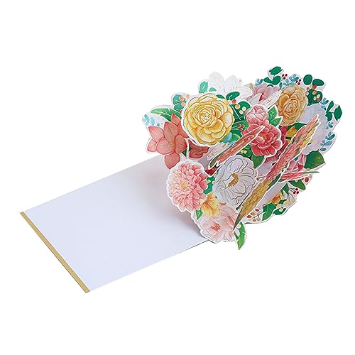 Chevnzev Elegante Blumenpopup Karte Exquisite Blumenkarten Popup Karte Geburtstagseinladung Handgefertigtes Geschenk Für Freundin Frau von Chevnzev