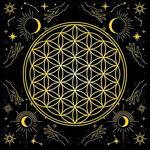 Chevnzev Quadratische Flannelette Tarot Stoffbriefsspielpolster Astrologische Orakleholde Tischabdeckungskarte Matte Göttliche Tischdecke Chevnzev Quadratische Flannelette Tarot Stoffbriefsspielpolster Astrologische Orakleholde Tischabdeckungskarte Matte Göttliche Tischdecke von Chevnzev
