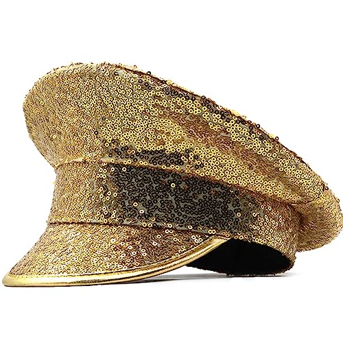 Chevnzev Sparkly Spiegelte Kapitän Hat Sailor Für Junggeselle Party Vielseitig Für Die Clubbühnenbar Chevnzev Sparkly Spiegelte Kapitän Hat Sailor Für Junggeselle Party Vielseitig Für Die Clubbühnenbar von Chevnzev