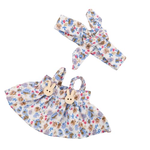 Elegantes Puppenkleid Für Plüschpuppen 17 cm Figuren Puppen Kleidung Mit Bowknot Haarband Und Rock Ideal Kinder Die Puppen Outfits Sammler Schenken von Chevnzev