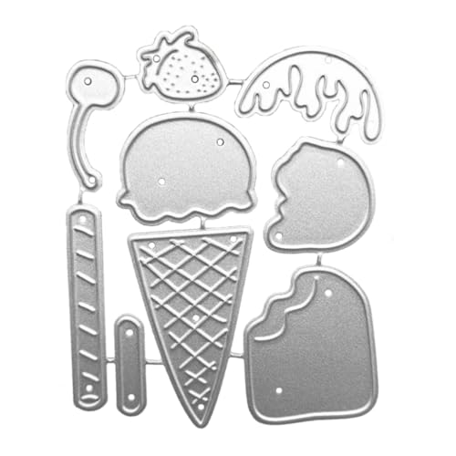Kohlenstoffstahl Schneidemetalleis Ice Cream Stempel Schneidet Handgefertigte Schablonenschablonenform Für Scrapbooking Papierkarte von Chevnzev