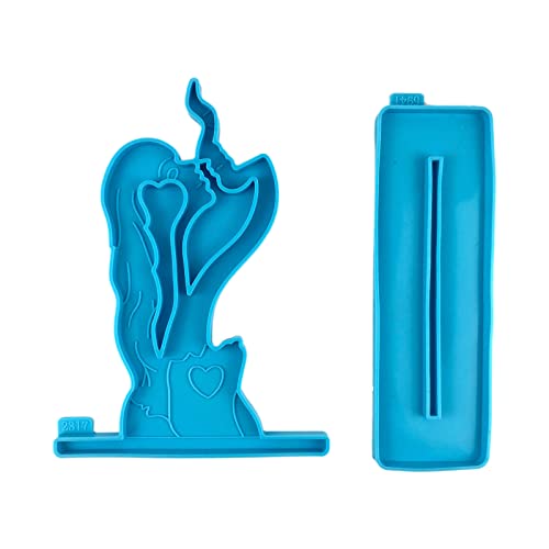 Paar Skulpturharz Form Epoxidgusswerkzeug Schimmel Ewigkeit Der Liebe Holz Desktop Ornamente Epoxidform Ewigkeit Der Liebe Holz Desktop Oramente von Chevnzev