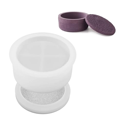 Schmuck Organisatoren Schimmelprotokoll Jar Epoxidgussform Formen Stifthalter Harzglasformen Mit Deckel Silikonbehälter Kristall Epoxy Tasse Set von Chevnzev