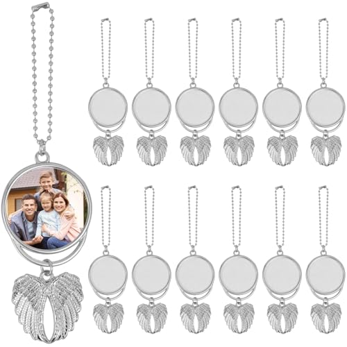 12 Stück Sublimationsdruck-Schlüsselanhänger mit Engelsflügeln, anpassbare Wärmeübertragungs-Anhänger für DIY-Schlüsselanhänger 12 Stück Sublimationsdruck-Schlüsselanhänger mit Engelsflügeln, anpassbare Wärmeübertragungs-Anhänger für DIY-Schlüsselanhänger von Chewtoyo