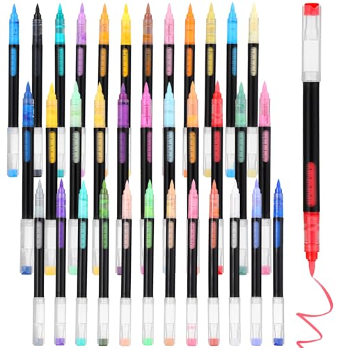 Acrylfarben-Set mit 36 Farben und weichen Pinselspitzen, schnell trocknend, geruchlose Marker für Leinwand, Stein, Stoff, Glas, Papier Acrylfarben-Set mit 36 Farben und weichen Pinselspitzen, schnell trocknend, geruchlose Marker für Leinwand, Stein, Stoff, Glas, Papier von Chewtoyo
