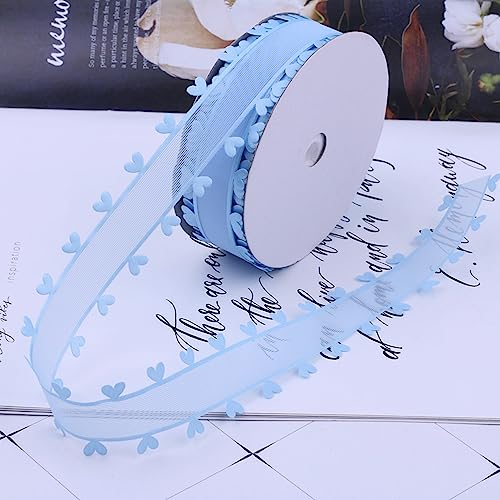 Chexin 25mm x 18m Blau Schleifenband mit Herzen, Geschenkband Herz-Band,Herzen Organzaband Organza Bänder, Tüllband Dekoband für Auto Hochzeit Deko Party Weihnachten Autoschmuck,Haarschleife DIY,Blau Chexin 25mm x 18m Blau Schleifenband mit Herzen, Geschenkband Herz-Band,Herzen Organzaband Organza Bänder, Tüllband Dekoband für Auto Hochzeit Deko Party Weihnachten Autoschmuck,Haarschleife DIY,Blau von Chexin