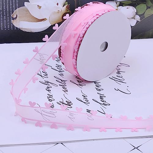 Chexin 25mm x 18m Rosa Schleifenband mit Herzen, Geschenkband Herz-Band,Herzen Organzaband Organza Bänder, Tüllband Dekoband für Auto Hochzeit Deko Party Weihnachten Autoschmuck,Haarschleife DIY,Rosa Chexin 25mm x 18m Rosa Schleifenband mit Herzen, Geschenkband Herz-Band,Herzen Organzaband Organza Bänder, Tüllband Dekoband für Auto Hochzeit Deko Party Weihnachten Autoschmuck,Haarschleife DIY,Rosa von Chexin