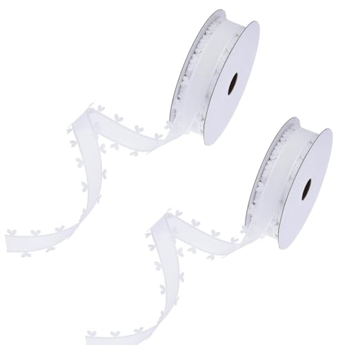 Chexin 25mm x 18m Weiss Schleifenband mit Herzen, 2 Rollen Geschenkband Herz-Band, Herzen Organzaband Organza Bänder, Tüllband Dekoband für Auto Hochzeit Deko Party Autoschmuck,Haarschleife DIY, Weiß Chexin 25mm x 18m Weiss Schleifenband mit Herzen, 2 Rollen Geschenkband Herz-Band, Herzen Organzaband Organza Bänder, Tüllband Dekoband für Auto Hochzeit Deko Party Autoschmuck,Haarschleife DIY, Weiß von Chexin