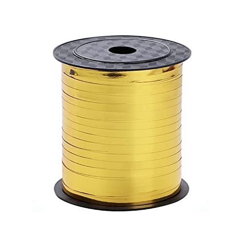 Chexin 500M Gold Geschenkband, Ringelband, Ballonband - Polyband Deko für Geschenkverpackung, Ballonverschlüsse, Geburtstag, Hochzeit, Weihnachten, Basteln, Floristen, Party von Chexin