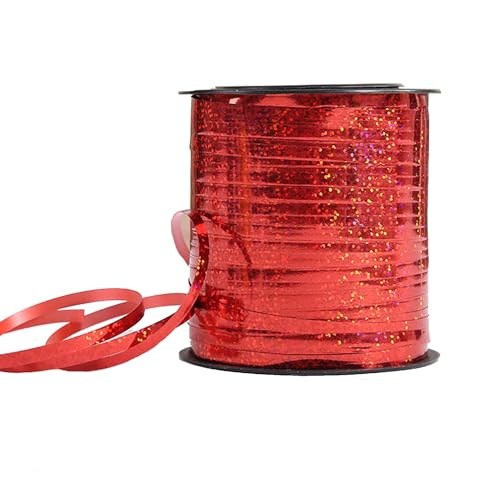 Chexin Glitzerndes Geschenkband in Rot, 500M Rot Ringelband, Rot Ballonband, Schleifenband, Polyband Deko Band für Geschenkverpackung Geburtstag Hochzeits Weihnachten Basteln Floristen Partydeko Chexin Glitzerndes Geschenkband in Rot, 500M Rot Ringelband, Rot Ballonband, Schleifenband, Polyband Deko Band für Geschenkverpackung Geburtstag Hochzeits Weihnachten Basteln Floristen Partydeko von Chexin