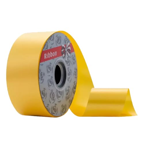 Geschenkband Gelb,50 mm x 90 m Polyband, Schleifenband Kräuselband 5 cm, Ringelband Maibaum Deko, Dekoband zum Partydeko Hochzeits Geburtstag Floristen Dekorieren Basteln & Verpacken Geschenkband Gelb,50 mm x 90 m Polyband, Schleifenband Kräuselband 5 cm, Ringelband Maibaum Deko, Dekoband zum Partydeko Hochzeits Geburtstag Floristen Dekorieren Basteln & Verpacken von Chexin