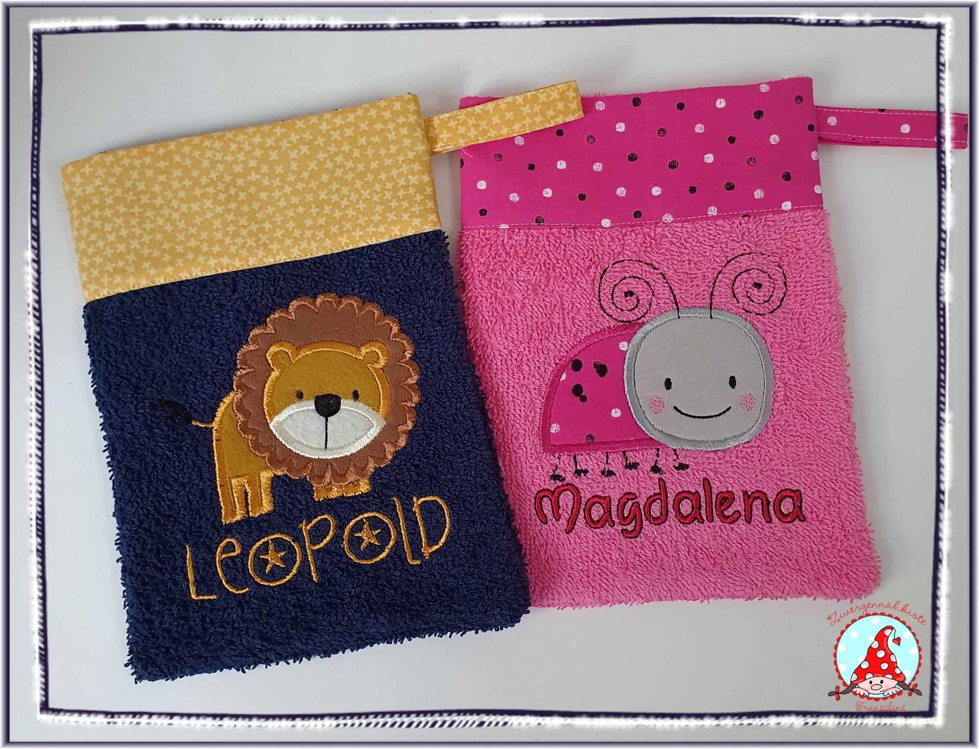 Waschlappen Mit Namen & Wunschmotiv Waschhandschuhn Für Baby Kinder Washcloth Waschlappen Mit Namen & Wunschmotiv Waschhandschuhn Für Baby Kinder Washcloth von CheyennenShop